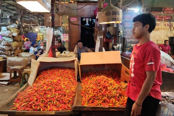 Kementan Jamin Stok Cabai di Pasar Induk Kramat Jati Aman Jelang Nataru.