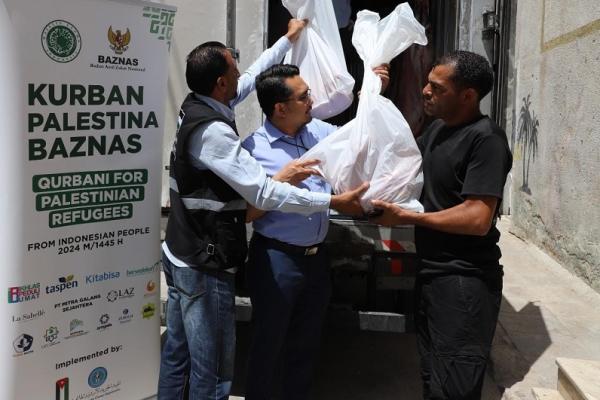 BAZNAS Distribusikan Daging Kurban Bagi Pengungsi Palestina di Yordania