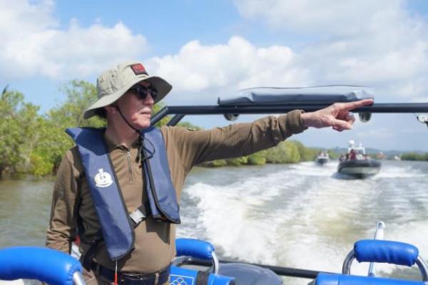 Menkumham Yasonna Laoly inspeksi mendadak ke Lapas Kelas IIA Ngaseman di Pulau Nusakambangan.