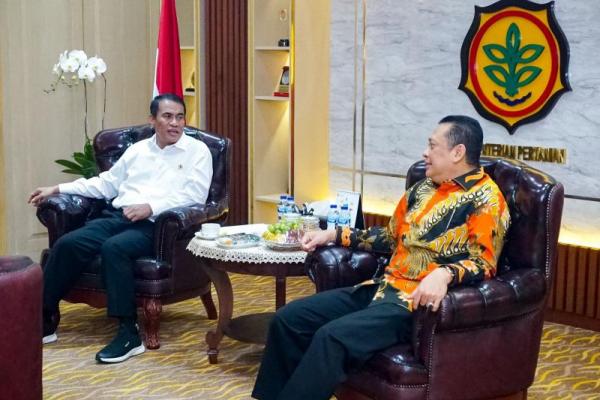 Bertemu Mentan, Ketua MPR Apresiasi Kesiapan Realisasikan Program Makan Bergizi Presiden Terpilih