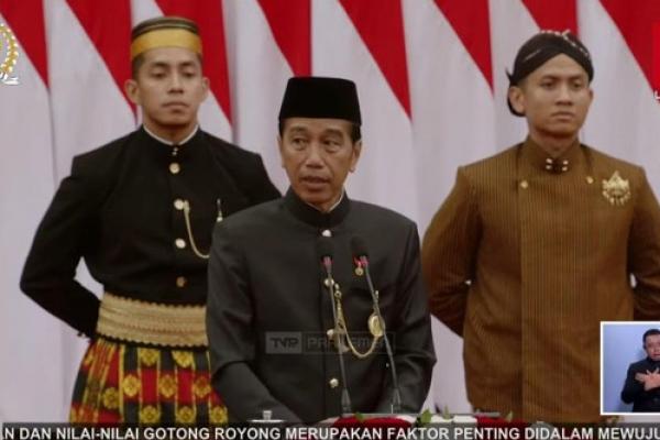 Hal itu disampaikan Jokowi saat pidato di Sidang Tahunan