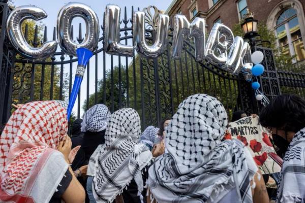 Liburan Belum Usai, Mahasiswa pro Palestina Universitas Columbia Kembali ke Kampus Berunjuk Rasa