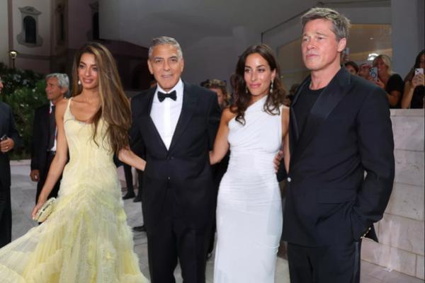 Kencan Ganda, Brad Pitt-Ines de Ramon dan George Clooney-Amal Dinner Romantis di Venesia