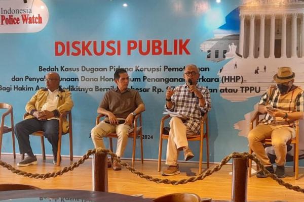 Diskusi publik digelar IPW terkait dnegan dugaan pidana pemotongan honorariun Hakim Agung