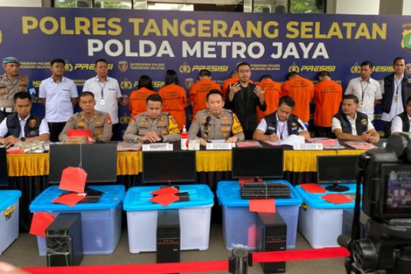 Bongkar Judi Online Jaringan Internasional, 7 Orang Diringkus