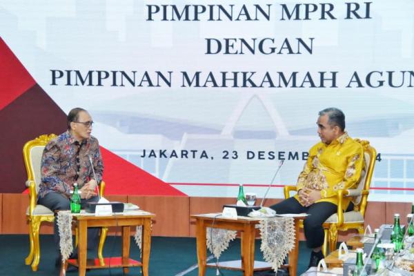 Bertemu Ketua MA, Ketua MPR Sampaikan Lima Harapan