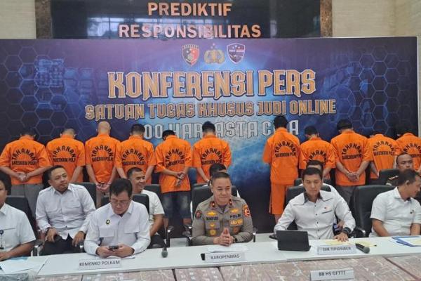 11 Orang Ditangkap di Kasus Website Judol, Rp61 Miliar Disita