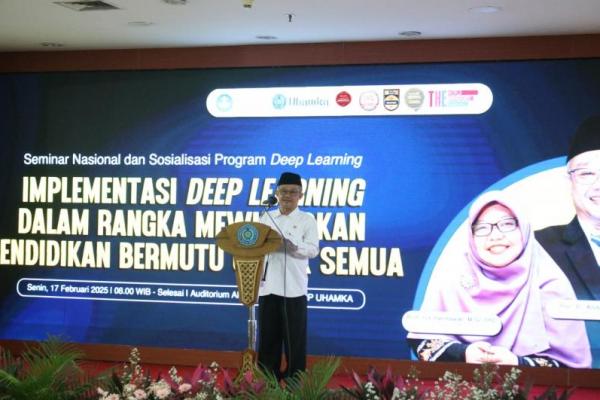 Universitas Muhammadiyah Prof. DR. HAMKA (Uhamka) melakukan sosialisasi Metode Deep Learning, sebuah metode pembelajaran yang digagas oleh Menteri Pendidikan Dasar dan Menengah (Mendikdasmen) Prof. Abdul Mu`ti.